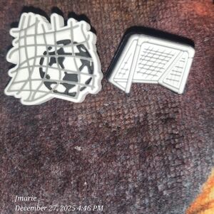 Soccer Ball and Goal Shoe Charms